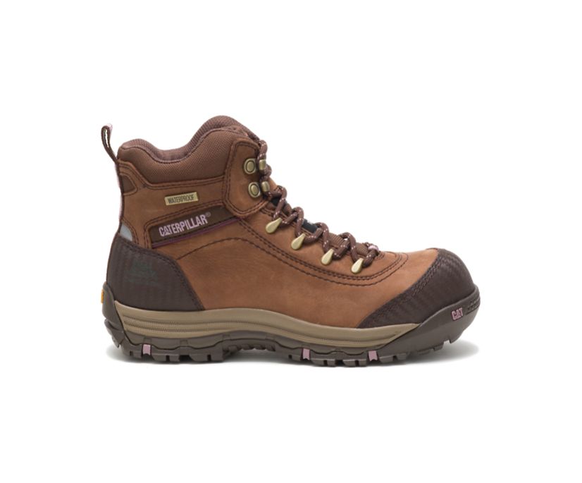 Caterpillar Ally Waterproof Composite Toe - Sicherheitsstiefel Damen Braun - Schweiz FQIX-69570